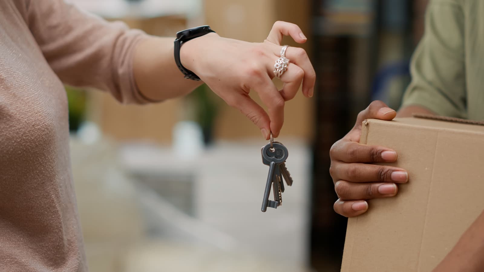 House keys being handed over